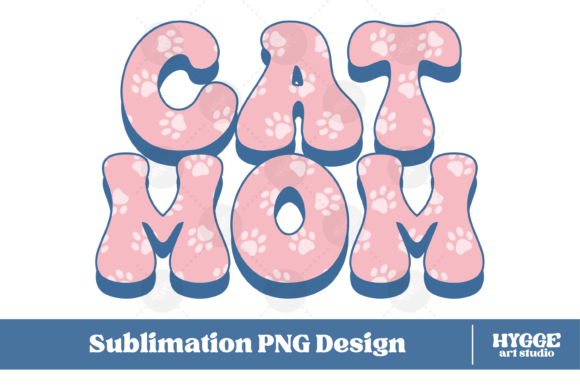 American 4th of July USA Cat Mom PNG