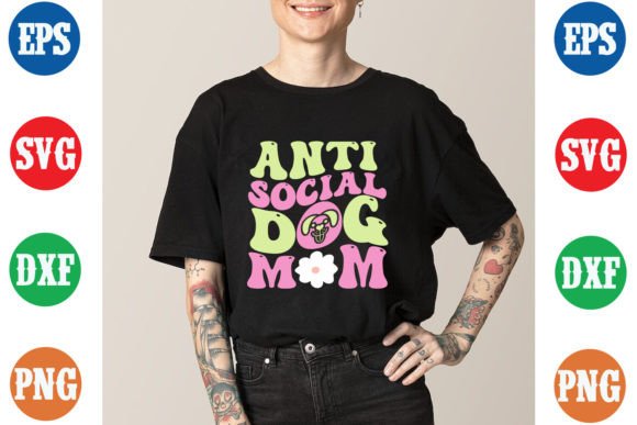 Anti Social Dog Mom Unique Groovy
