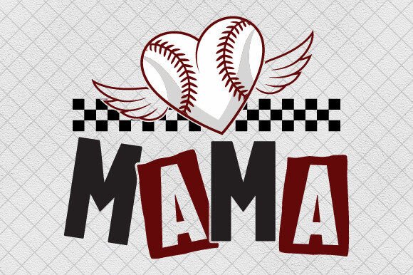 Baseball Mama Coquette Bow Varsity PNG