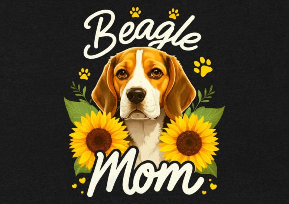 Beagle Mom T-Shirt Design