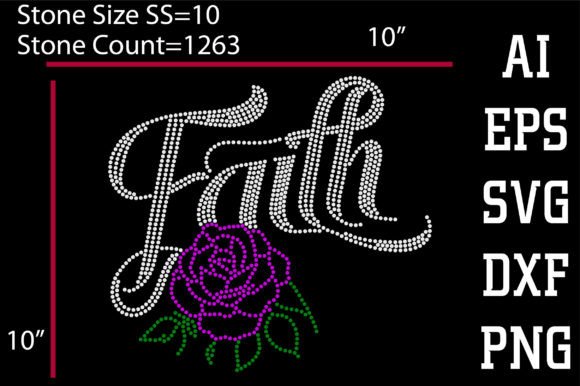 Faith, Rhinestone Template