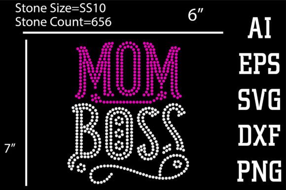 Mom Boss, Rhinestone Design