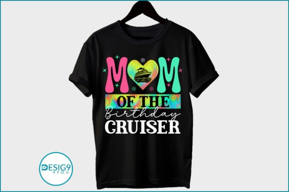 Mom of the Birthday Cruiser SVG T-Shirt