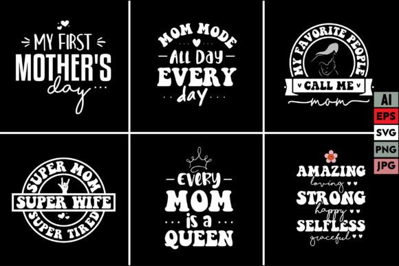 Mother’s Bundle T-Shirt Design: Mom & Mum