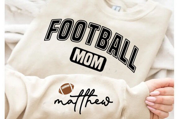 Personalized Football Mom Sweatshirt
