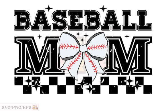 Retro Mama Bow SVG Coquette Baseball Mom