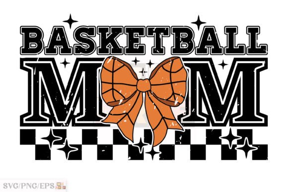 Retro Mama Coquette Basketball Mom Bow