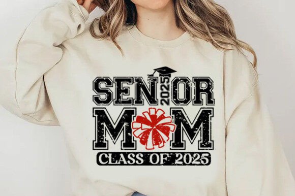 Senior Cheer Mom PNG, Senior 2025