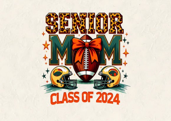 Senior Mom Class of 2024 T-Shirt Design