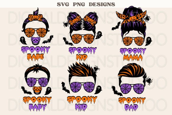 Spooky Family SVG & Halloween Family PNG